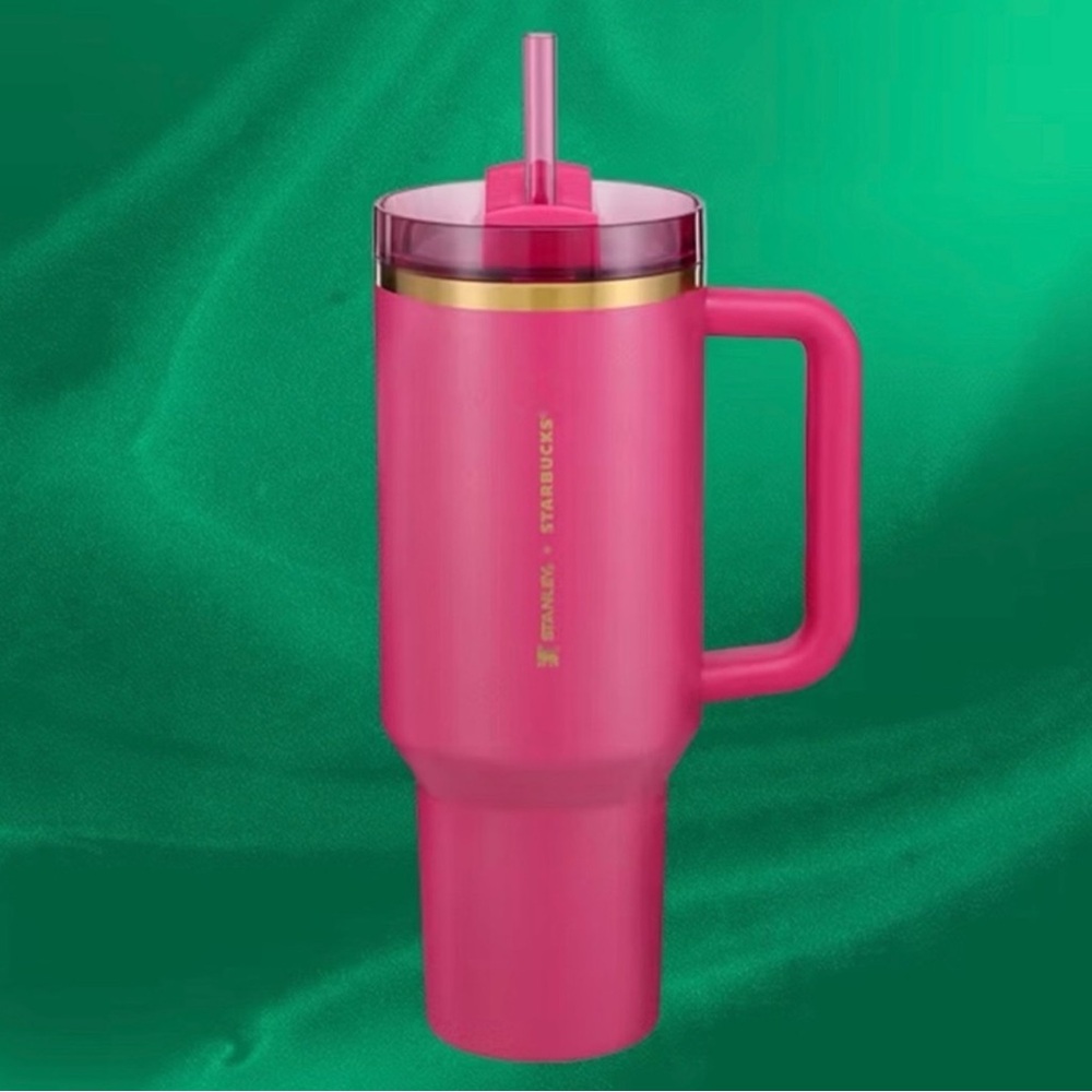 Starbucks Stanley 40oz Berry Pink Glitter Tumbler, limited Release
